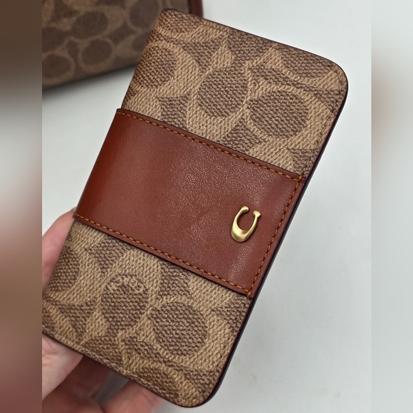 Coach Brooke Carryall In Signature Canvas Leather Tan Rust W/ Wallet - Picture 13 of 16